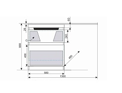 Style Line Мебель для ванной Даллас 130 L Люкс Plus белая – фотография-15